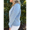 Gwynne Striped Sweater Top - Light Blue