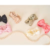 Satin Bow Claw Clip - Cream