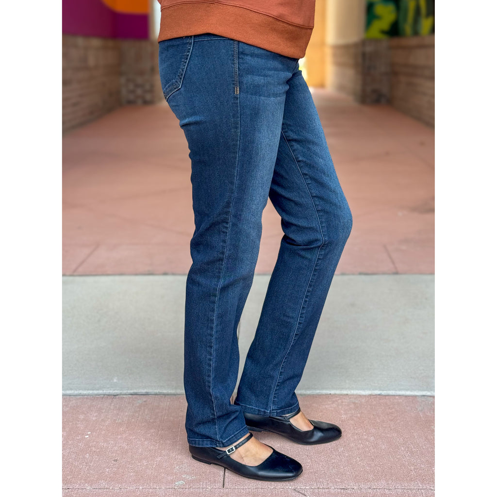 Democracy "Ab"solution Straight Leg Jean - Indigo Wash