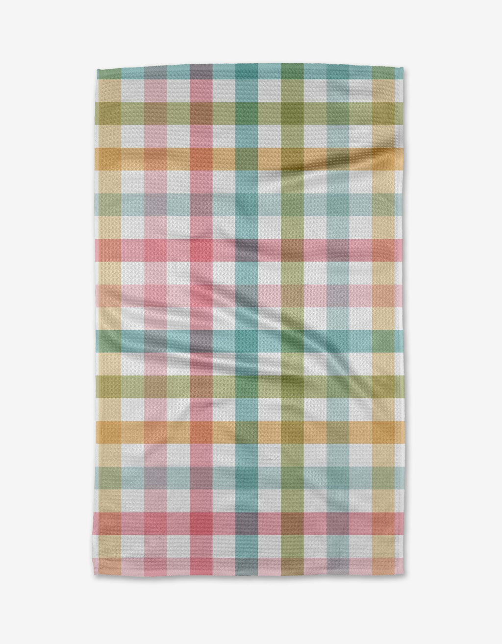 Easter Parade Plaid Tea Towel