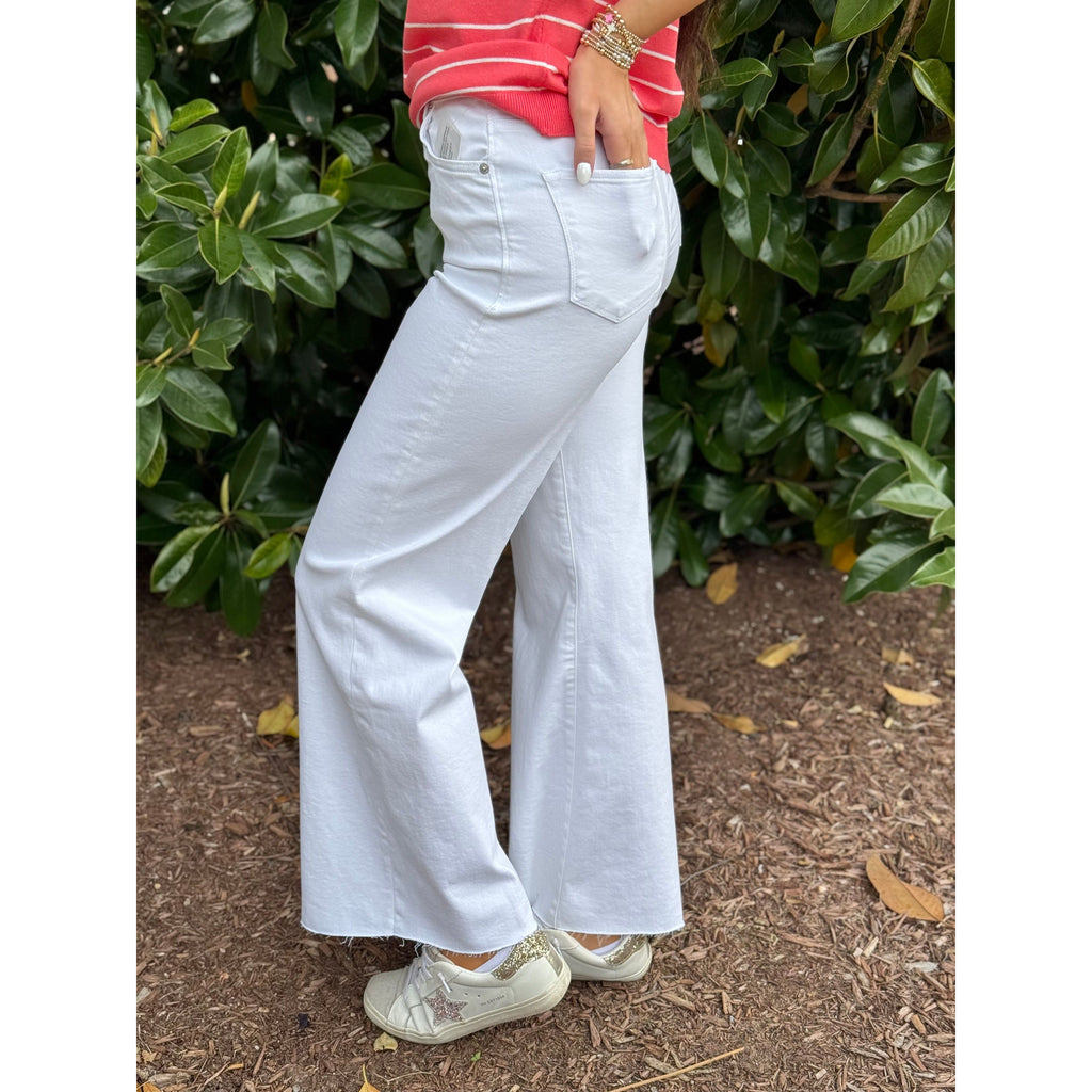 Dear John Fiona Wide Leg Jeans - White