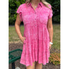 Bliss Solid Tiered Dress - New Pink