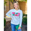 Merry & Bright Sweatshirt - Ivory/Multi