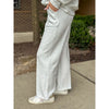 Marcella Modal Pintuck Straight Pant - Light Heather Grey