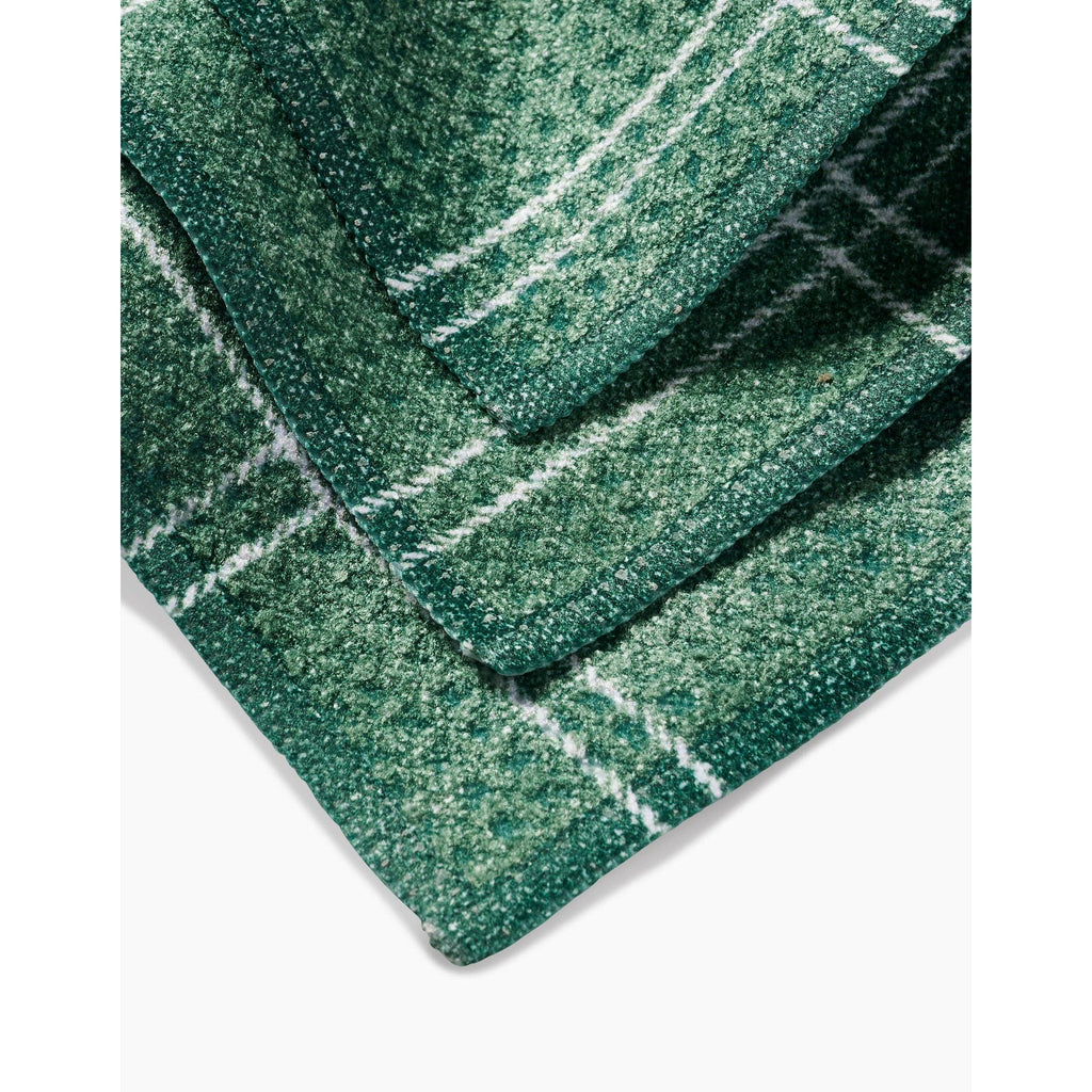 Geometry Dishcloth Set - Pine Forest Plaid