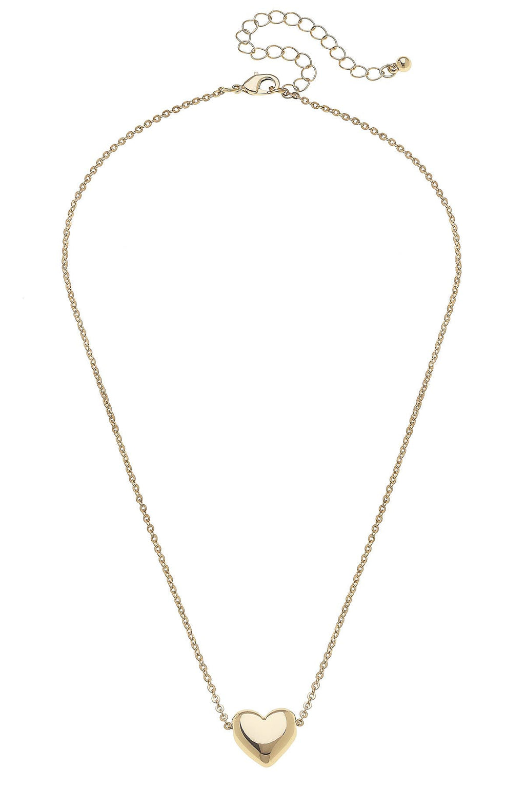 Tatum Heart Necklace in Shiny Gold