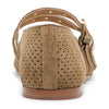 Dolce Vita Baylee Grommet Ballet Flats Perforated Suede - Olive