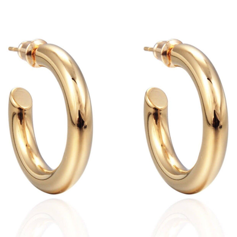 Anya 18K Gold Plated Hypoallergenic Hoop Earrings