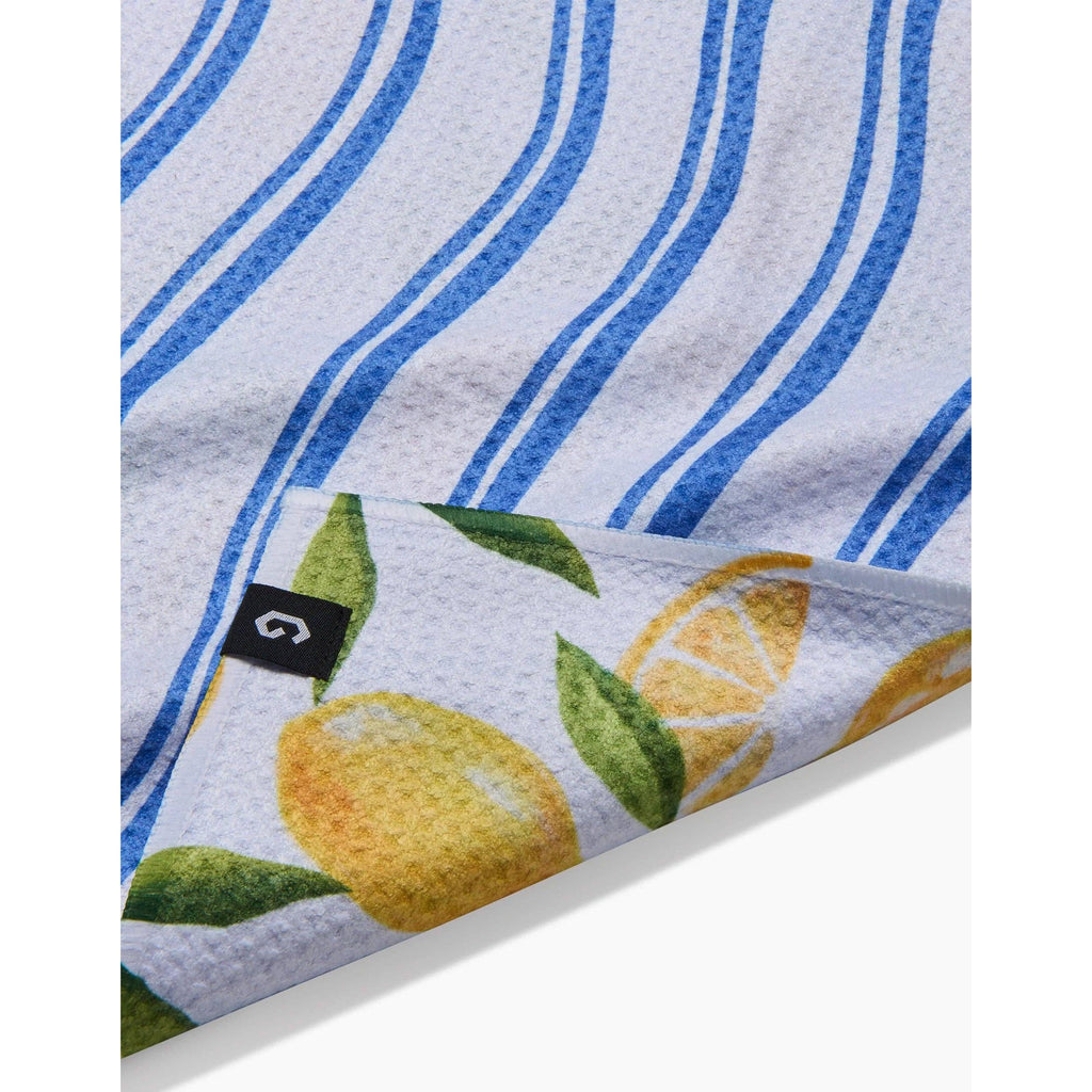 Geometry Double Sided Tea Towel - Lemon Bliss