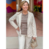 Liverpool Knit Fitted Blazer - Bone