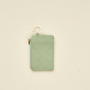 Woven Keychain Wallet - Sage