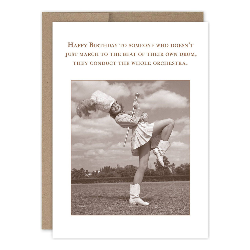 March To The Beat Birthday Card