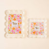 Square Scalloped Acrylic Frame - Clear