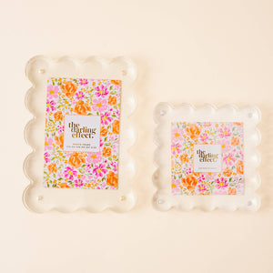 Square Scalloped Acrylic Frame - Clear