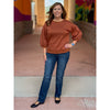Vienna Peasant Sleeve Sweatshirt - Toffee