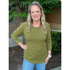 Eileen Basic Boat Neck Long Sleeve Pullover Sweater - Moss