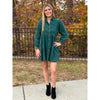 Hayden Corduroy Baby Doll Dress - Hunter Green - FINAL SALE