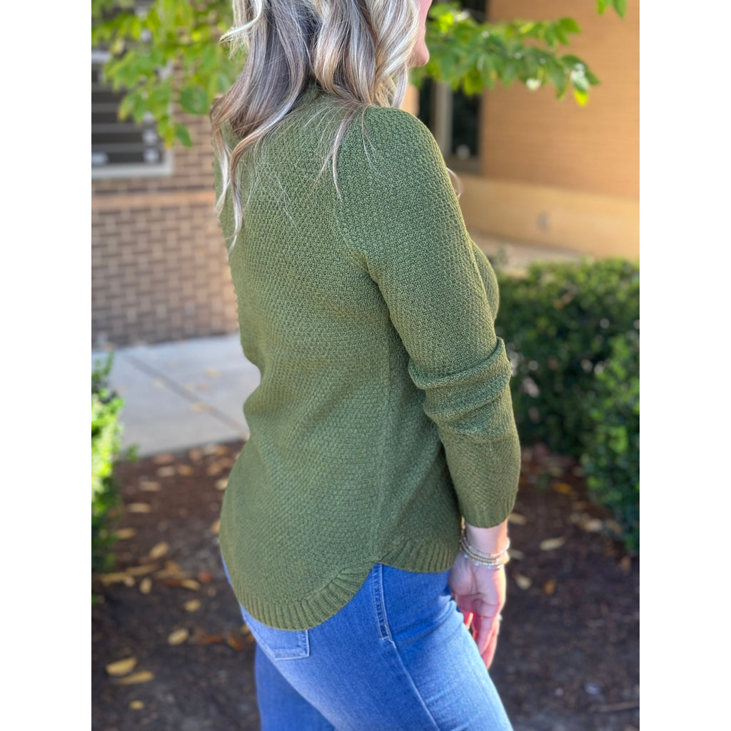 Marge Crew Neck Sweater - Olive