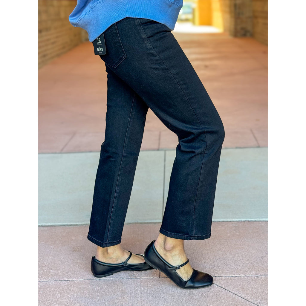 Mica Mid-Rise Ankle Straight Jeans - Gentle Night