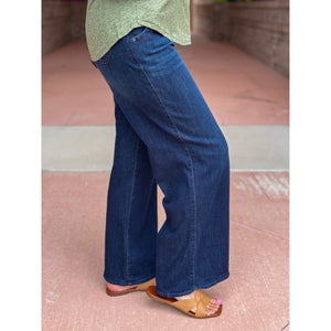 Democracy "Ab"solution Skyrise Wide Leg with Tulip Hem - Indigo