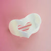 Teleties - Mother of Pearl Heart Medium Flat Clip