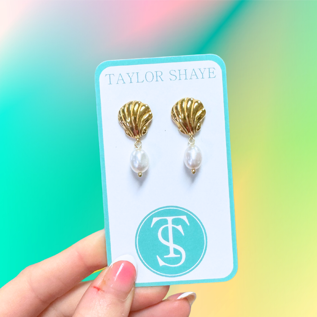 Taylor Shaye - Shell & Pearl Studs