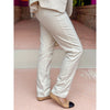 Democracy "Ab" solution Corduroy Straight Leg Pants-  Blanched Almond