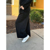 Emmi Ultimate Soft Pleated Wide Leg Lounge Pants - Black