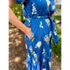 Madison Floral Tiered Midi Dress - Blue/Green