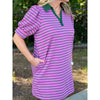 Audra V-Neck Puff Sleeve Dress - Orchid