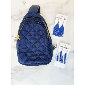 Pinelope Puffer Bum Bag - Navy