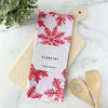 Geometry Tea Towel - Snowy Days Red