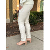 Democracy "Ab" solution Corduroy Straight Leg Pants-  Blanched Almond