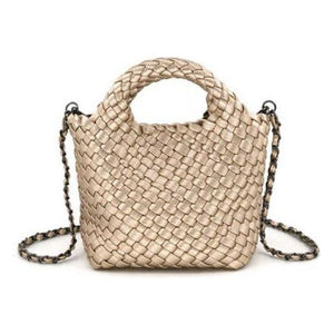 Braided Clutch - Champagne