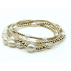 Erin Gray Baroque Row Pearl Bracelet in 14K Gold Filled