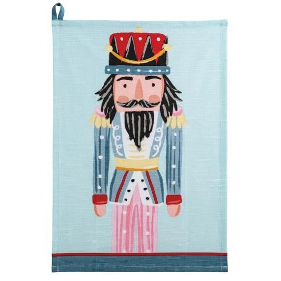 Blue Christmas Nutcracker Towel