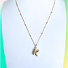 Gold Bubble Initial Necklace - K