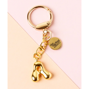 Bubble Letter Keychain Bag Charm - A