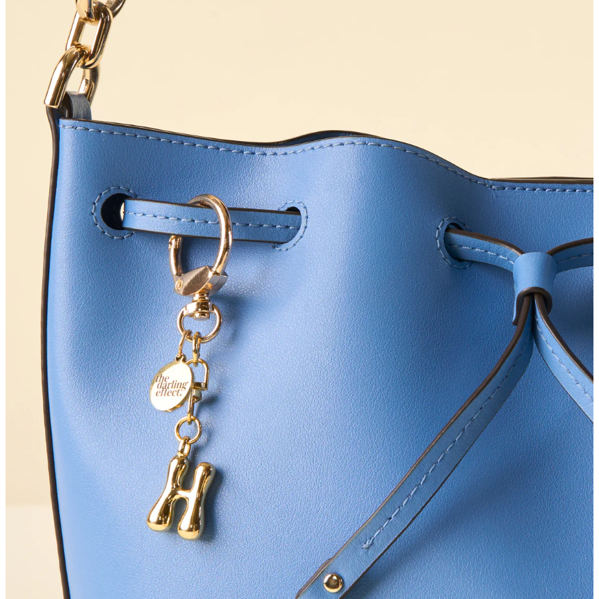 Bubble Letter Keychain Bag Charm - H