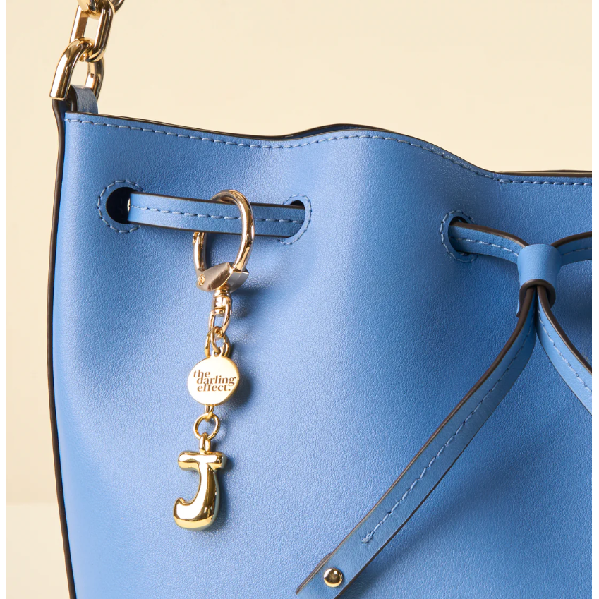 Bubble Letter Keychain Bag Charm - J