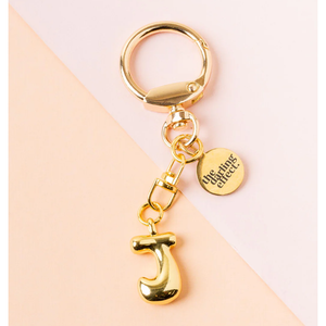 Bubble Letter Keychain Bag Charm - J
