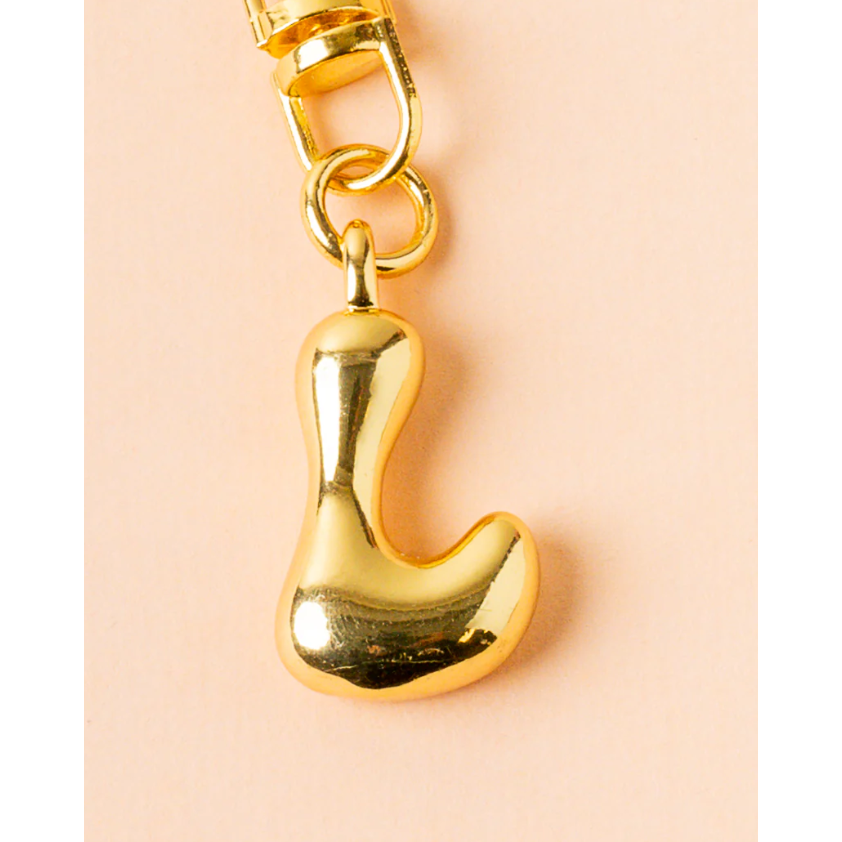 Bubble Letter Keychain Bag Charm - L