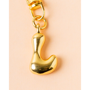 Bubble Letter Keychain Bag Charm - L