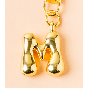 Bubble Letter Keychain Bag Charm - M