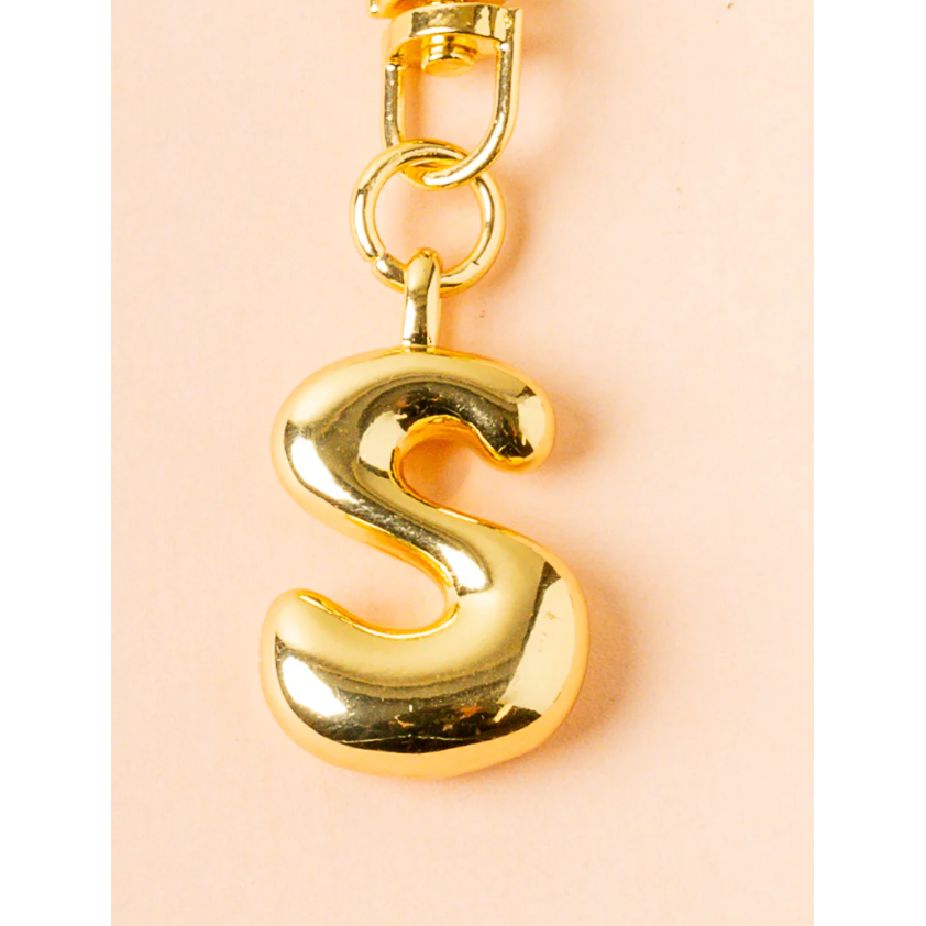 Bubble Letter Keychain Bag Charm - S