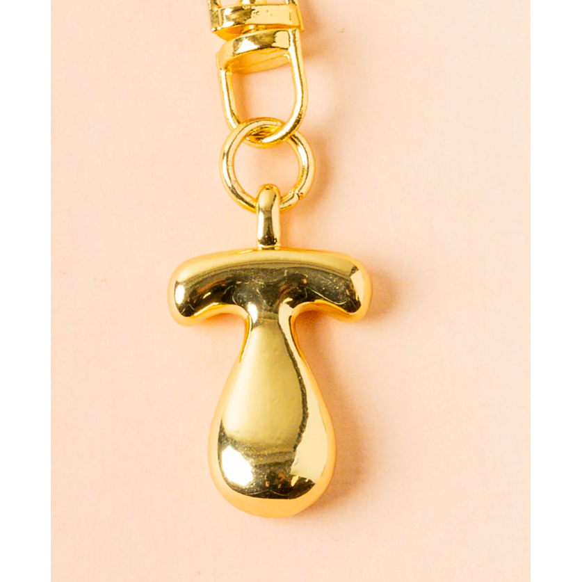 Bubble Letter Keychain Bag Charm - T