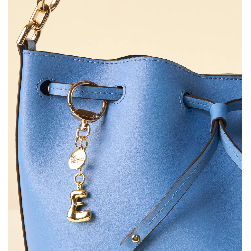 Bubble Letter Keychain Bag Charm - E