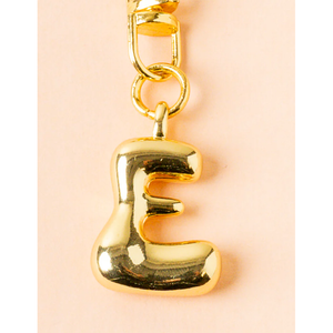 Bubble Letter Keychain Bag Charm - E