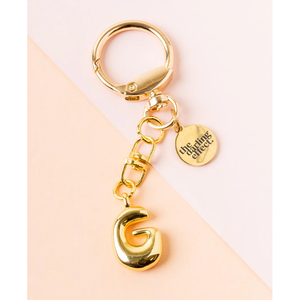 Bubble Letter Keychain Bag Charm - G