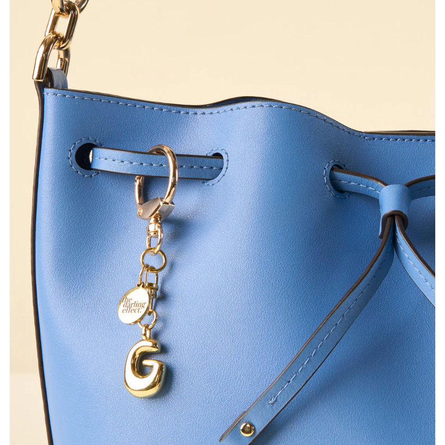Bubble Letter Keychain Bag Charm - G